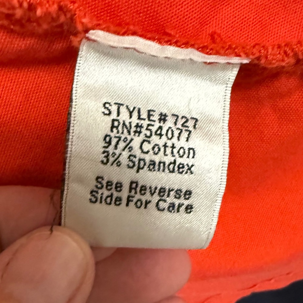 Cabi Orange Red‎ Button Front Utility Jacket Women's Size Medium - Picture 6 of 8